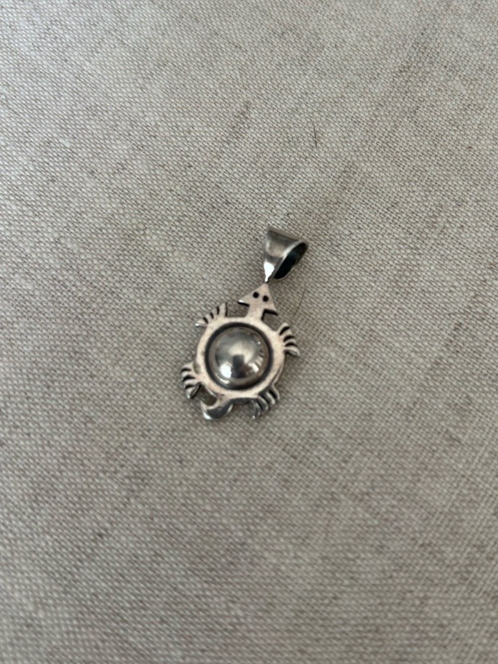 Sterling Silver Turtle Pendant - Silver